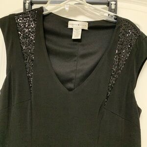 London Style Black Sequin Women's Dress Fit & Flare Size 12